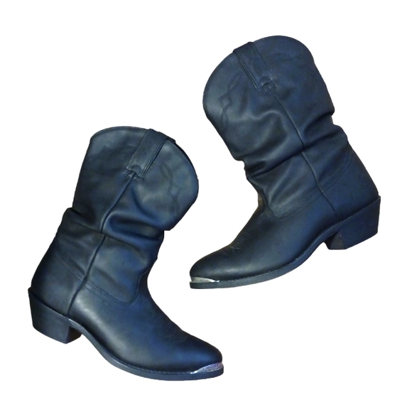 Shyanne Shoes - Shayanne Women’s Black Cowboy Boots Slouchy Black Cowgirl Boots Size 9